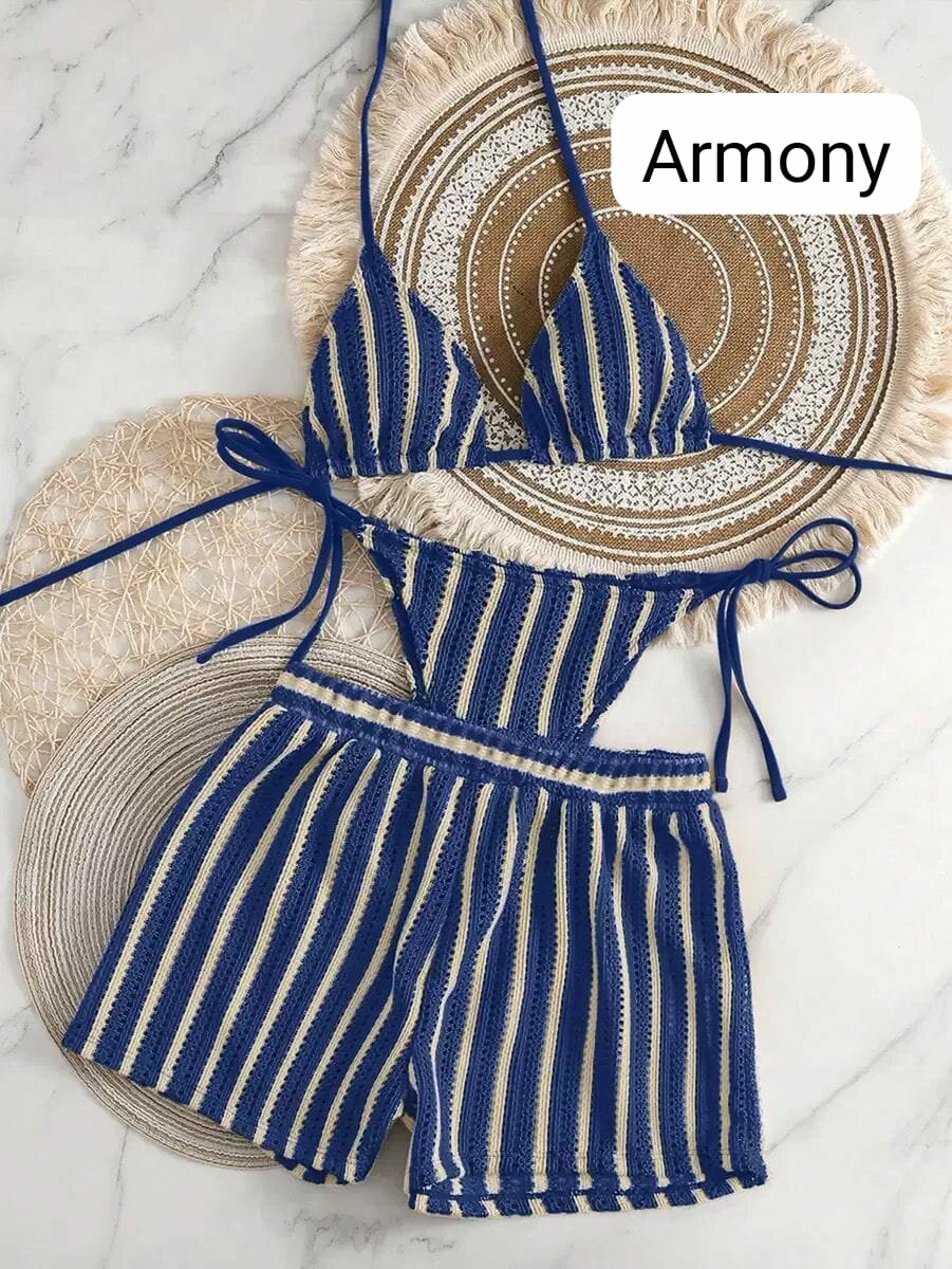 Ensemble Bikini Rayé Chic