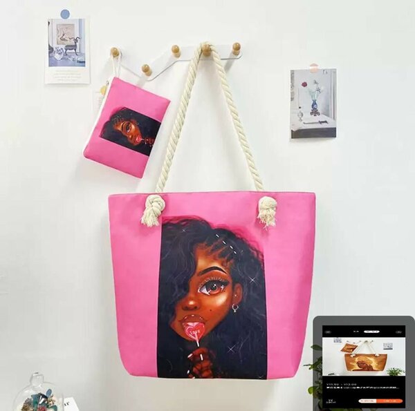 Sacs cabas en toile artistique