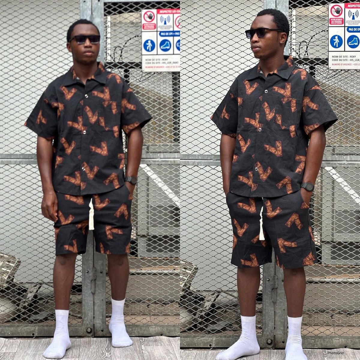 Costume décontracté imprimé