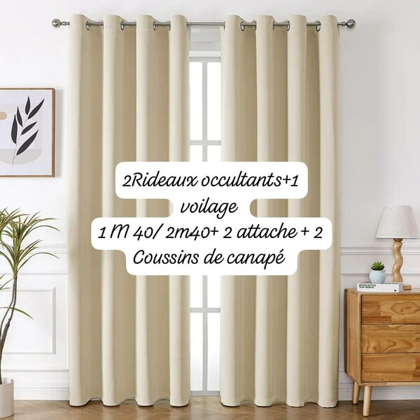 Rideaux occultants beige
