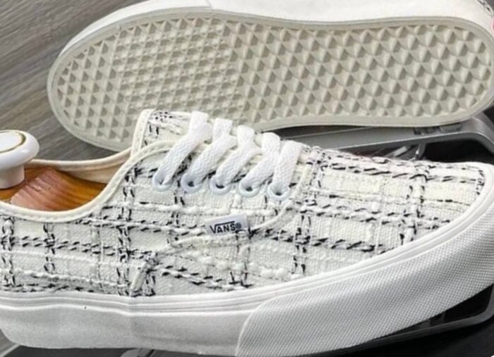 Vans en tissu élégant blanc
