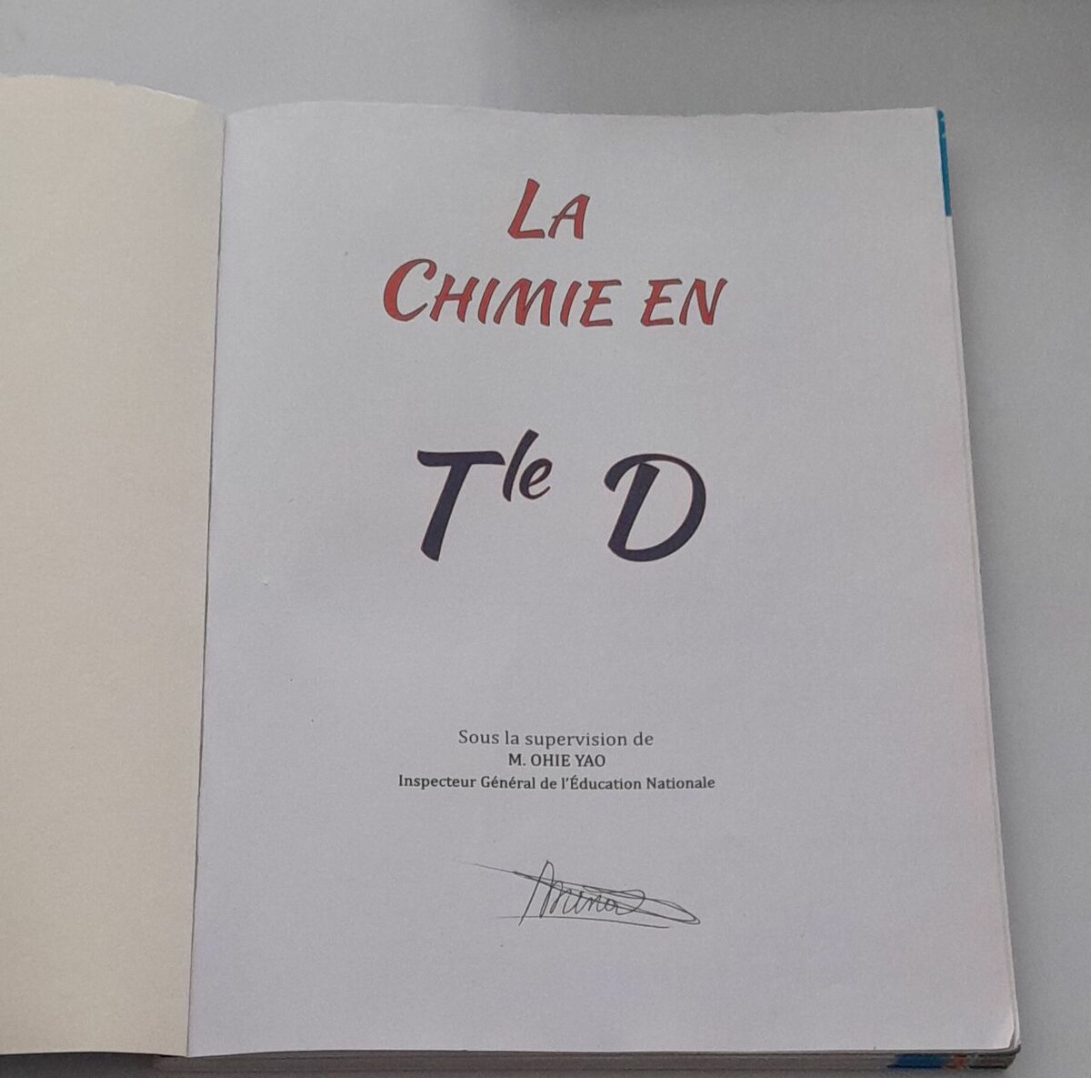 Livre Chimie Tle D