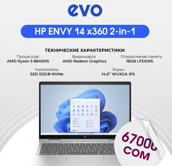 📢 Новый HP ENVY 14 x360 2-in-1 в EVO!