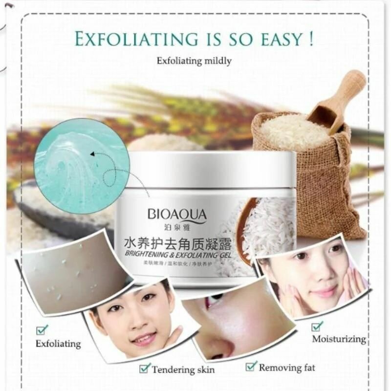 BIOAQUA Exfoliating Rice Gel Face Scrub Shrink BQY05671