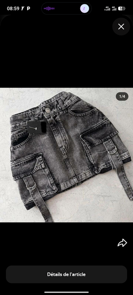 Jupe en jean grise tendance