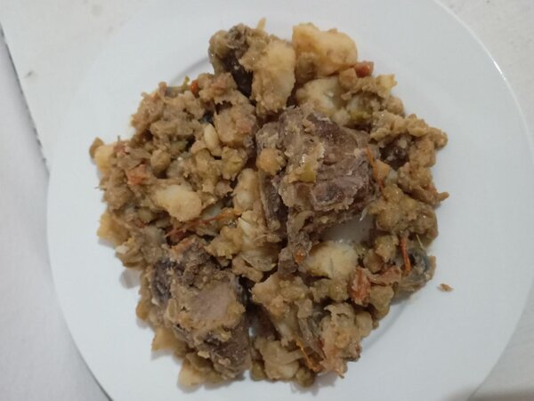 Porc grillé au petit pois