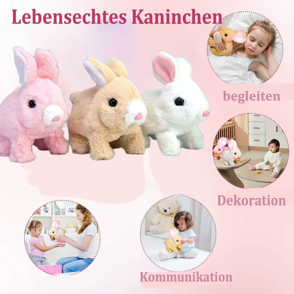 Peluches Lapin Doux Réaliste