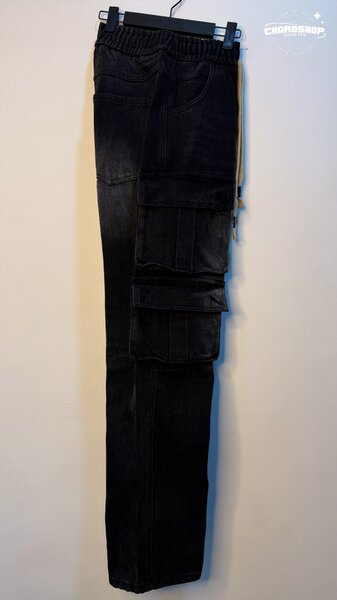 Pantalon cargo noir pour homme