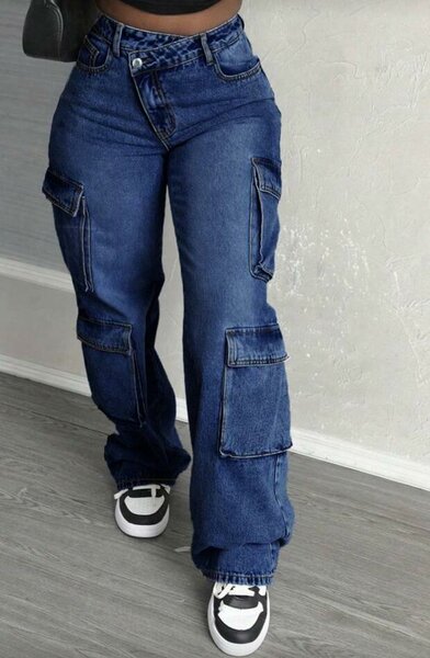 Jean cargo décontracté femme