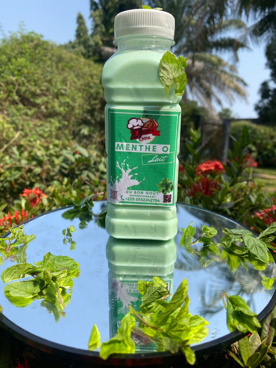 Jus de menthe au lait