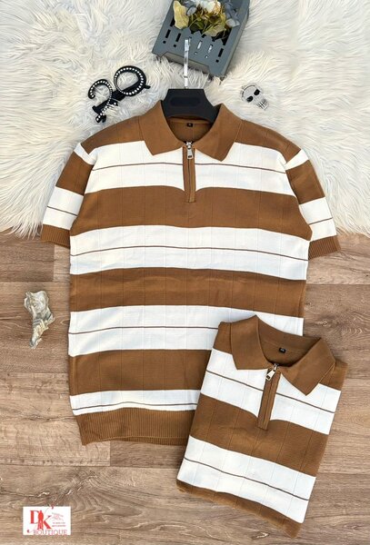 Polo rayé manches courtes