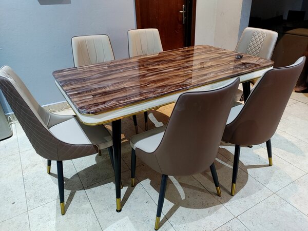 6 seater marble dinning