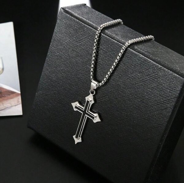 Collier Croix Acier Inoxydable