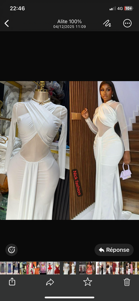 Robe élégante asymétrique femme