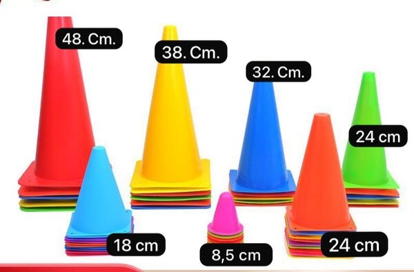 Cônes de sport flexibles et empilables