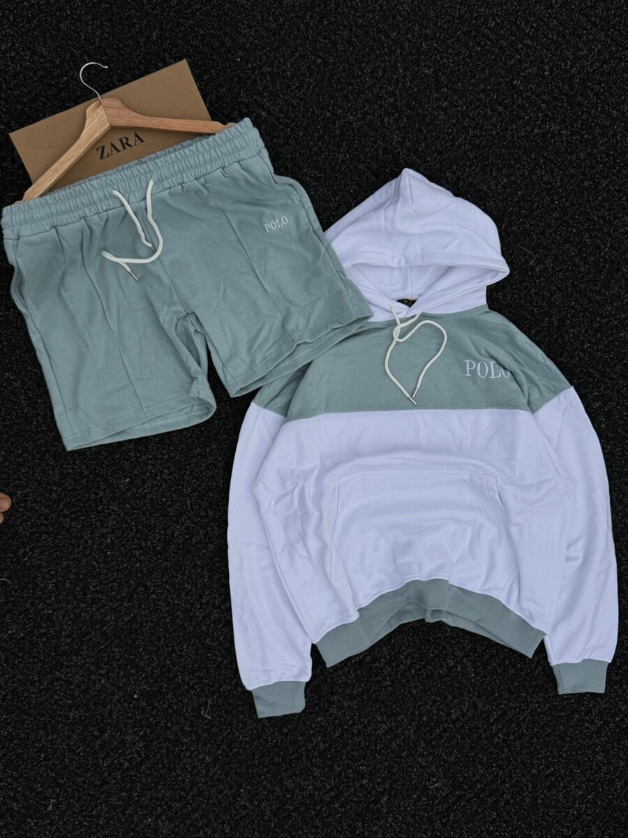 Ensemble Hoodies et Shorts Casual