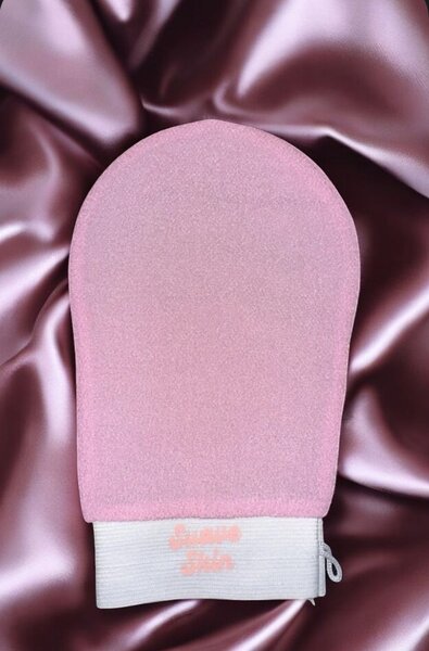 Gant exfoliant doux rose