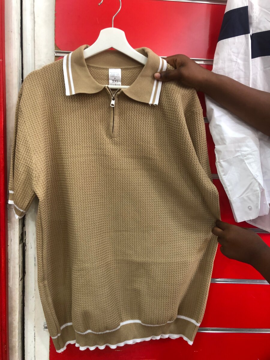 Polo en coton à fermeture éclair