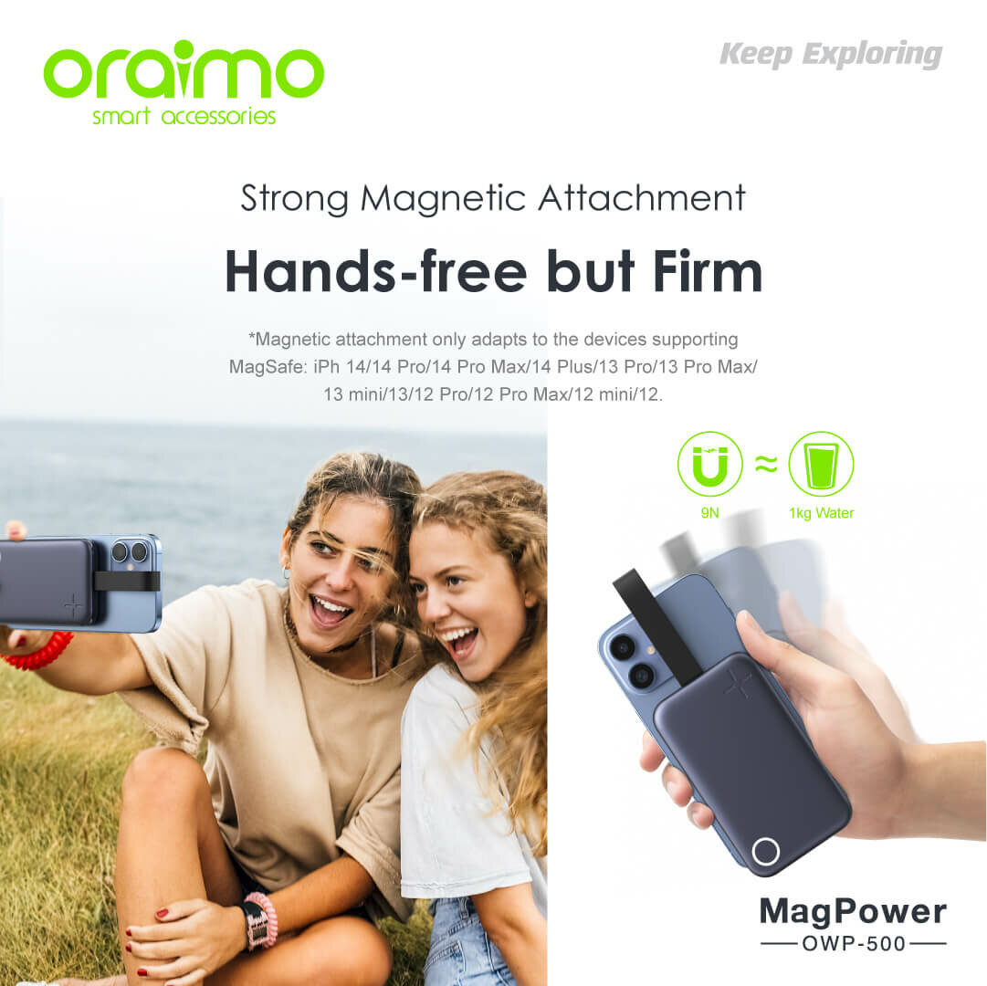 ORAIMO MAG POWER 5000 MAH Wireless Charge Power Bank