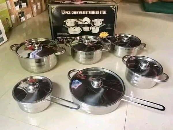 Stainless Steel Cooking Pot with Glass Lid