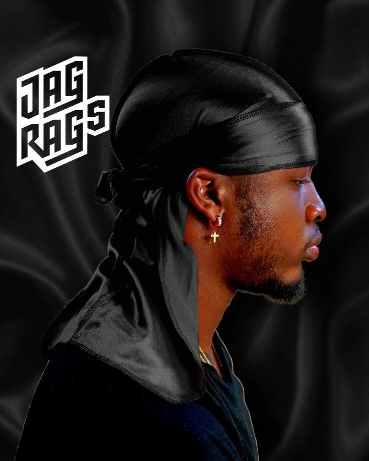 Durag en satin noir élégant