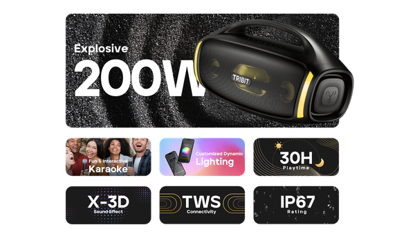 Tribit Enceinte Bluetooth 200W