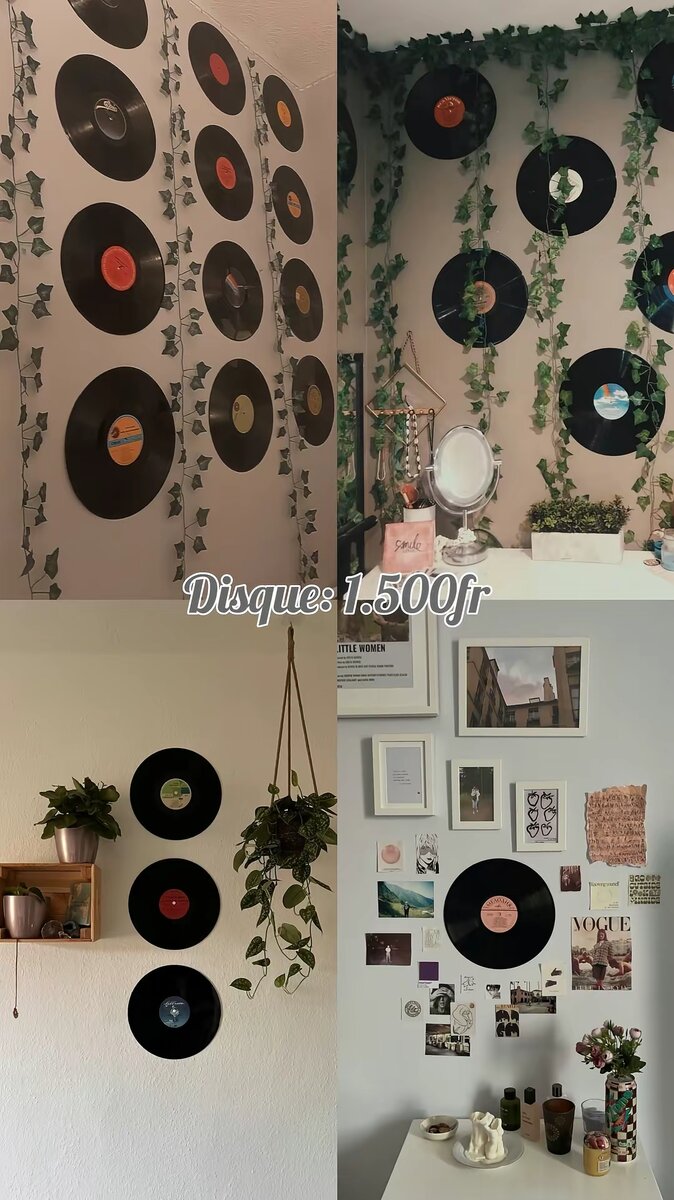 Disques décoratifs muraux vinyle