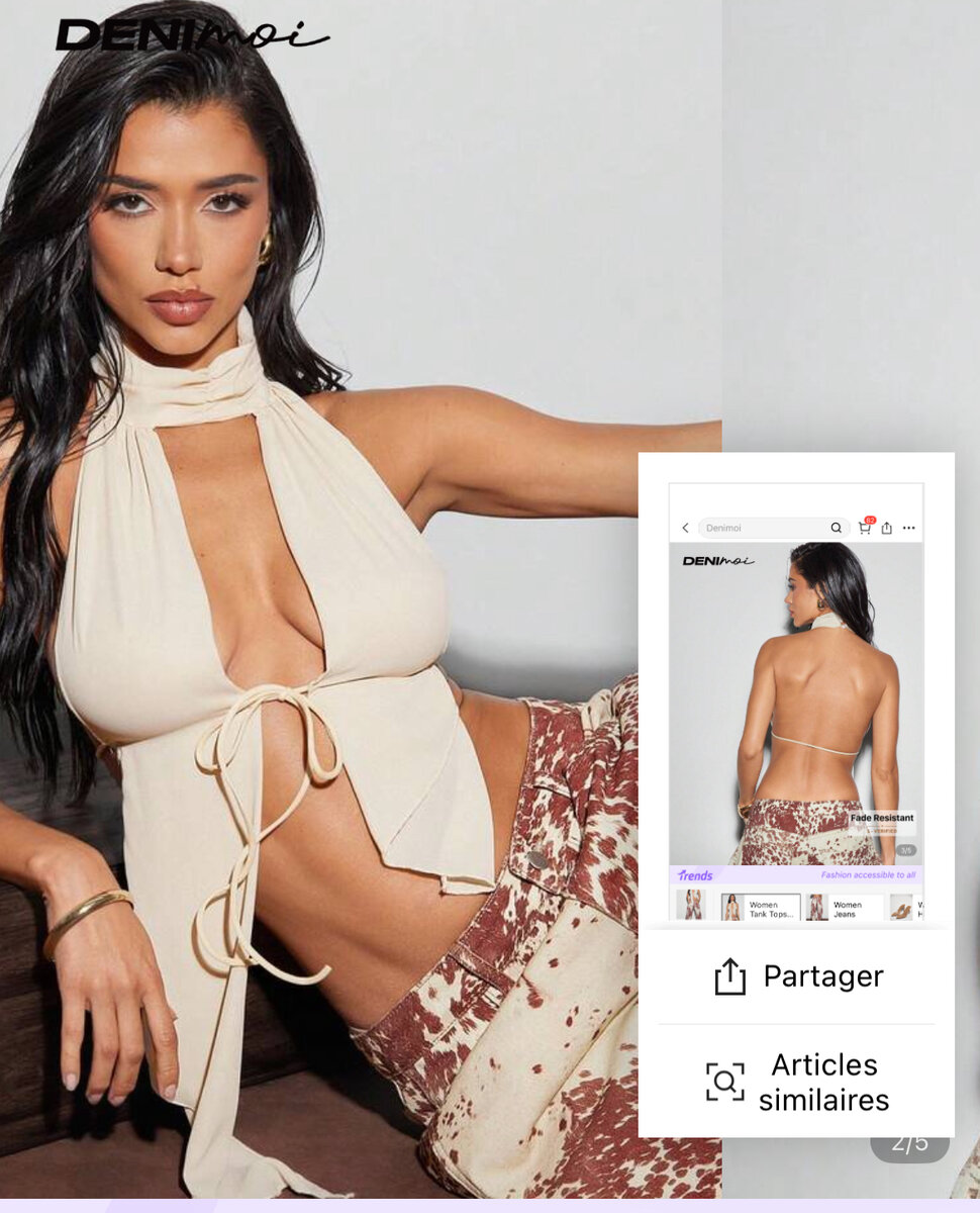 Top dos nu élégant pour femmes