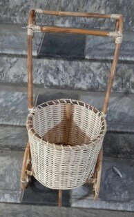 Hand Made Cane Flowers Basket/Flower Ports for Home Balcony Living Room Plus Wedding Decoration / Basket with Flowerpot Stand