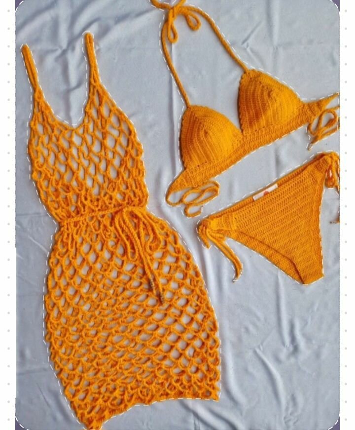 Bikini crochet en couleurs vives
