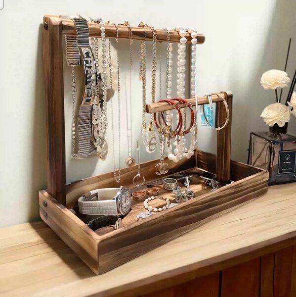 Wooden Jewelry Storage Display
