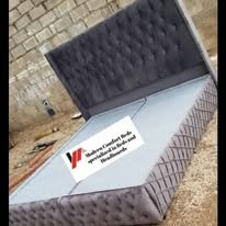 custom made bed with a high base