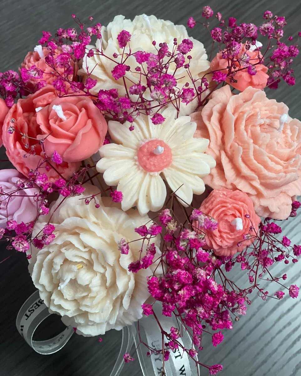 Bouquet floral de bougie