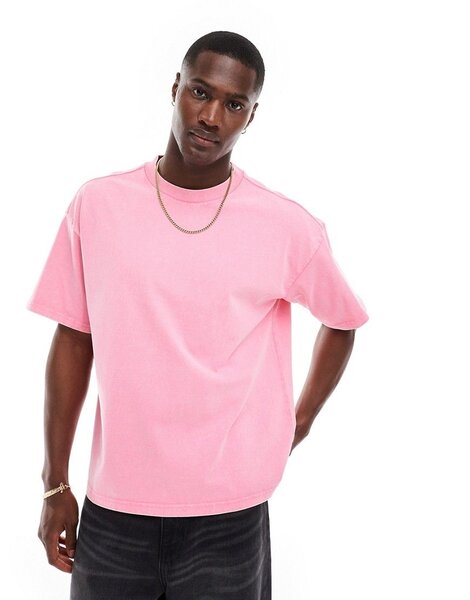 T-shirt homme rose casual