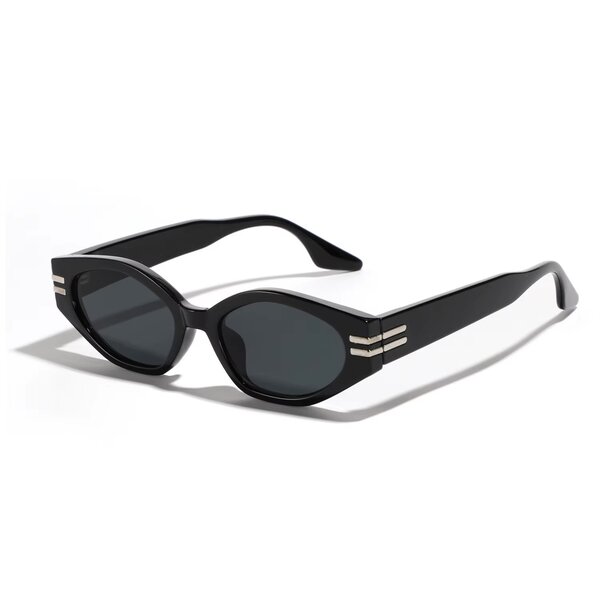 Lunettes de soleil ovales noires