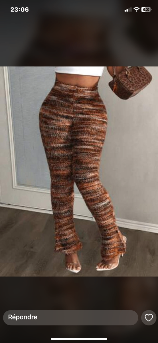 Pantalon en laine coloré