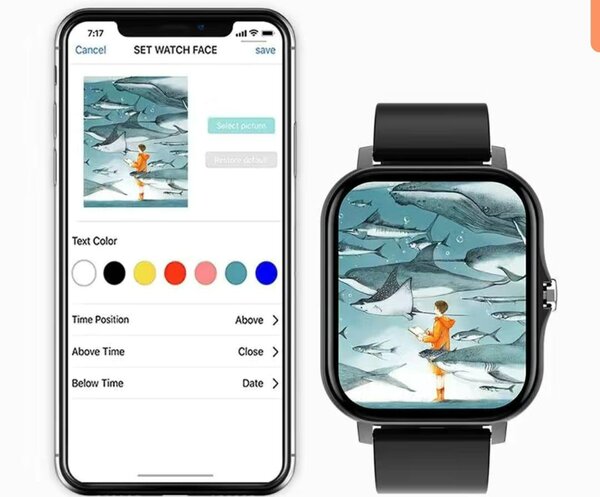 Montre connectée élégante multifonction