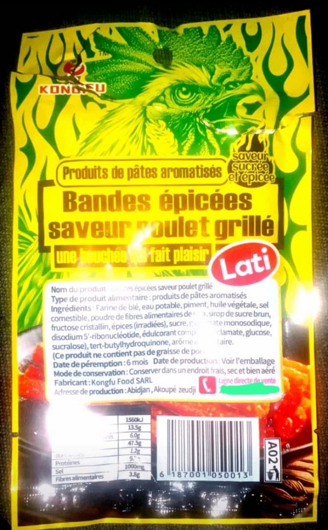 Snack épicé saveur poulet grillé