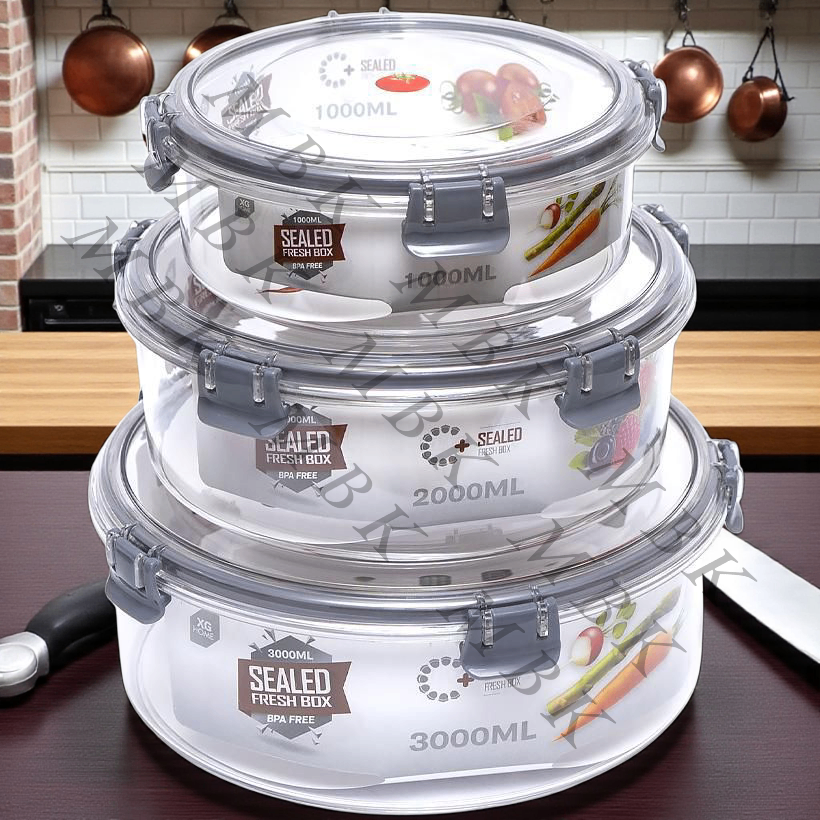 Boîtes de Conservation Hermétiques 3Pcs