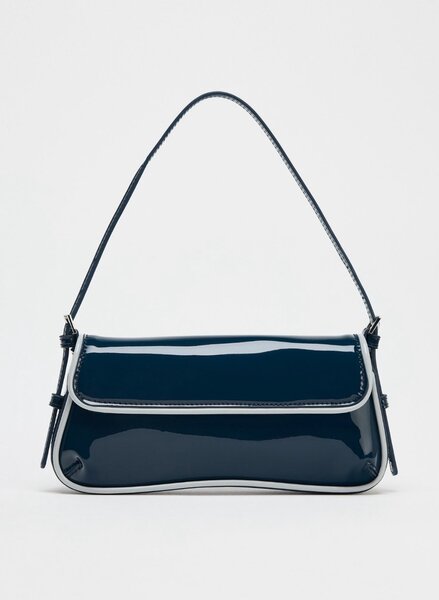 Sac à main bleu brillant ZARA