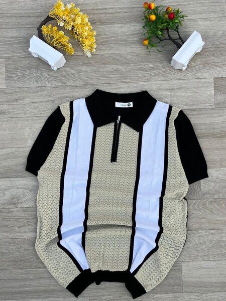 Polo tendance à rayures