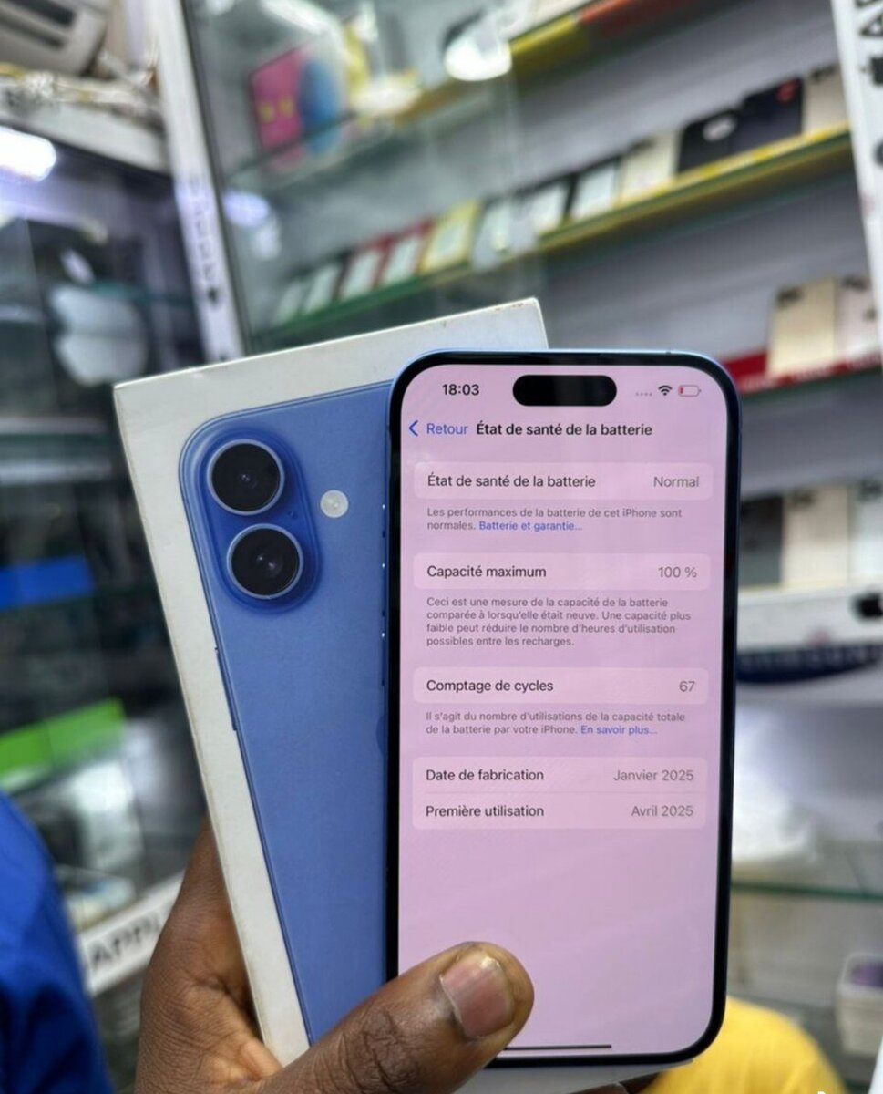 iPhone 16 Bleu 128GB Neuf