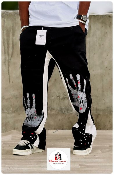 Pantalon imprimé main homme