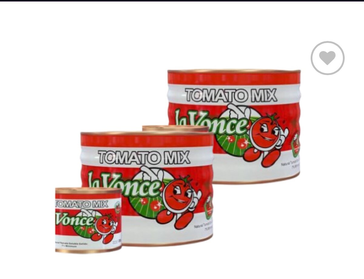 Tin tomatoes paste