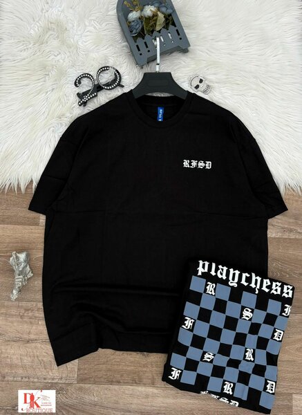 T-shirt unisexe en coton noir