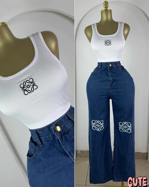 Ensemble Jeans et haut femme