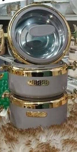 Cooking pot with glass lid, 3pcs, grey