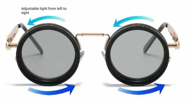 Lunettes Steampunk à Lentilles Réglables
