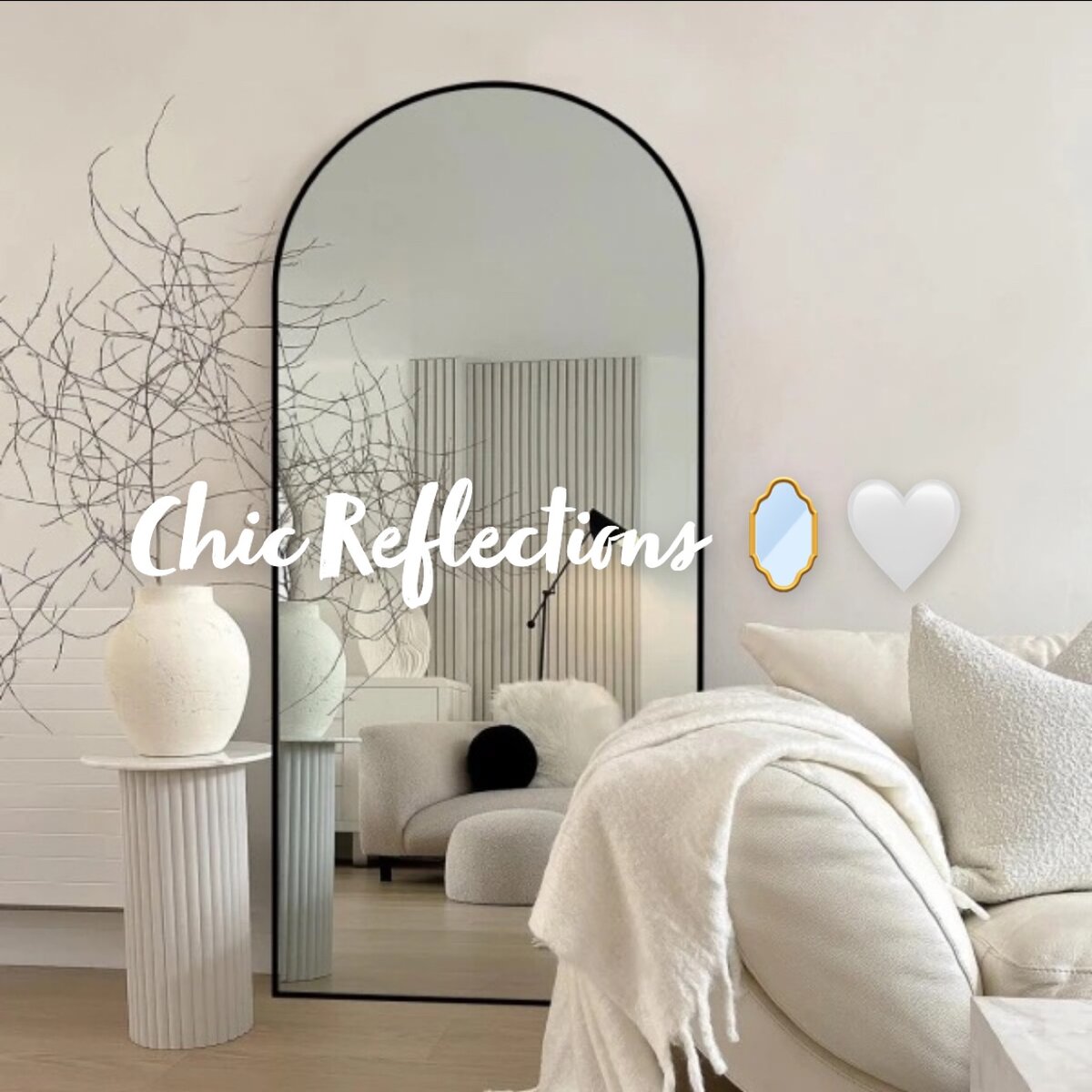 Full body length arch mirror