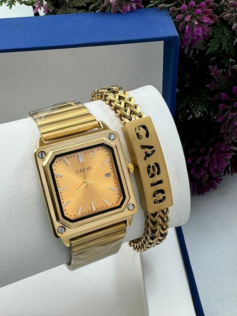 Casio Chain watch and Bracelet set
